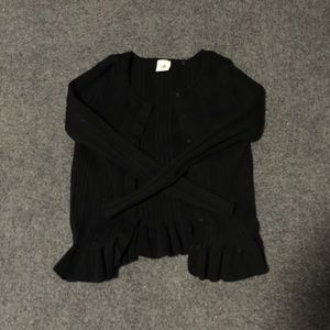 Black Ribbed Cardigan | CAbi
